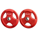 Weight Plates Olympic 15kgx2 Dumbbell Barbell Plate Weight Lifting Home Gym Red