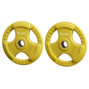 Weight Plates Olympic 20kgx2 Dumbbell Barbell Plate Weight Lifting Home Gym Yellow