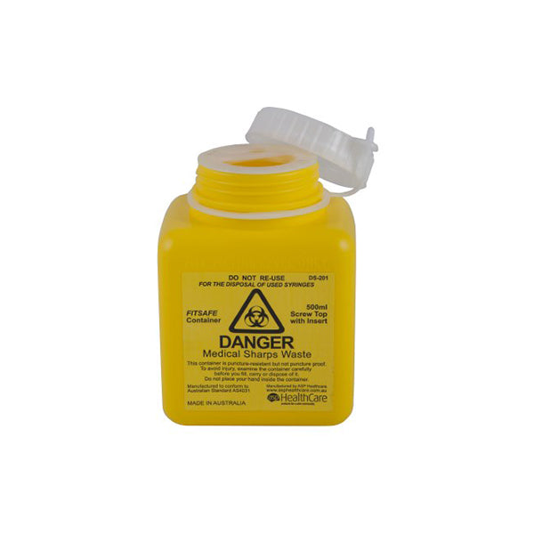 FitTank Sharps Medical Containers Screw Lid