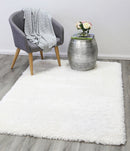 Silver Canyon White Shag Rug