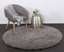 Winter Canyon Charcoal Shaggy Round Rug