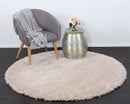 Willow Canyon Cream Shaggy Round Rug
