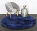 Sunset Canyon Navy Shaggy Round Rug