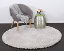 Starlight Canyon Silver Shaggy Round Rug