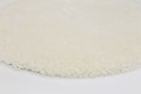 Solstice Canyon White Shaggy Round Rug