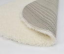 Solstice Canyon White Shaggy Round Rug