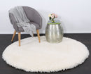 Solstice Canyon White Shaggy Round Rug