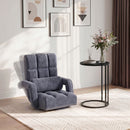 Floor Sofa Chair & Coffee Table Set, Swivel Lounge Recliner Side Tables