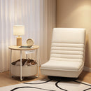 Floor Lounge & Round Coffee Table Side End Table with Charging Station Set