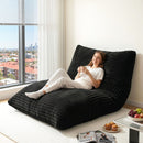 3-in-1 Bean Bag Chair for Living Room Convertible Floor Sofa Dark Grey