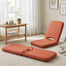 Floor Chair 5 Position Adjustable Orange Lazy Sofa for Living Room Bedroom