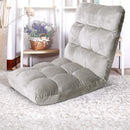 Lounge Sofa Bed Flannel Fabric Grey