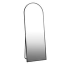 Full Length Mirror Arched Free Standing Black