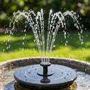 Solar Fountain Pump Bird Bath Water Feature 17cm 165L/h Flow Black