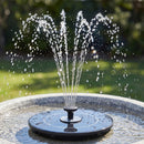 Solar Fountain Pump Bird Bath LED Lights 165 L/h Flow 17cm Black