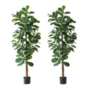 2x Artificial Fiddle Leaf Fig Tree Lifelike Faux Plants 180cm