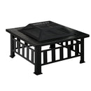 Fire Pit BBQ Grill 2-In-1 Table