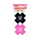 Fuck Me Cross Pattern Nipple Pasties Twin Pack