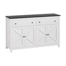 Buffet Sideboard Storage Cabinet Kitchen Cupboard 2 Drawers 140CM Black