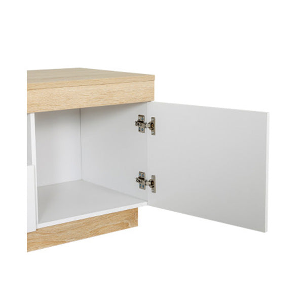 Tv Cabinet Entertainment Unit Stand Storage Drawer Shelf 180Cm White Wood