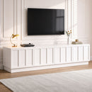 180cm TV Unit Entertainment Cabinet Fluted Style Cable Management White