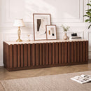 180cm TV Unit Entertainment Cabinet Fluted Style Anti-tip Kit Walnut