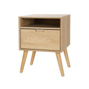 Bedside Table Drawers Side Table Shelf Storage Cabinet Nightstand Gorr