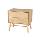 Bedside Table Drawers Side End Table Storage Cabinet Nightstand Oak Gino