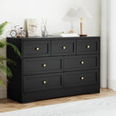 7 Chest of Drawers Dresser Table Black