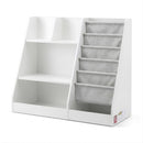 Kids Bookshelf Wood Bookcase Toddler Toys Storage Rack Display Shelves