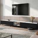 TV Cabinet Entertainment Unit Stand Extendable Black