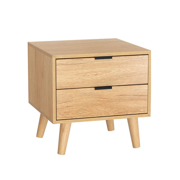Bedside Table Drawers Nightstand Side End Table Storage Cabinet Pine Majd