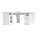 Corner Computer Desk Office Study Desks Table L Shape Drawers Tables