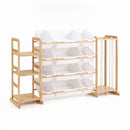 3-in-1 Kids Toy Storage Organiser with 12 Bins, Shelves & Animal Storage