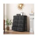 Fabric Dresser Bedroom Clothes Storage Organizer With 8 Drawers Black