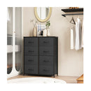 Fabric Dresser Bedroom Clothes Storage Organizer With 8 Drawers Black