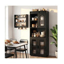 Farmhouse Bathroom Floor Cabinet With Sliding Barn Door And Shelves