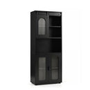 Farmhouse Bathroom Floor Cabinet With Sliding Barn Door And Shelves