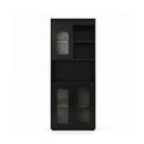 Farmhouse Bathroom Floor Cabinet With Sliding Barn Door And Shelves