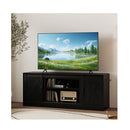 Farmhouse Tv Stand For 70 Inches Tvs Entertainment Center Black