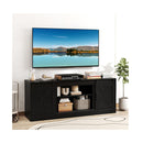 Farmhouse Tv Stand For 70 Inches Tvs Entertainment Center Black