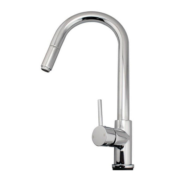 Kitchen Sink Mixer Tap Swivel Gooseneck Pull Out Laundry Kitchen