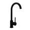 Black Kitchen Sink Mixer Tap Gooseneck Swivel Spout Laundry Sink