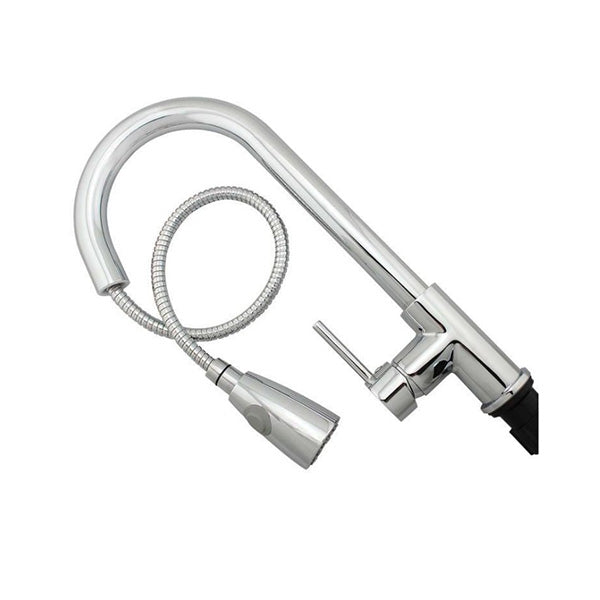 Chrome 360 Swivel Round Kitchen Sink Mixer Tap Pull Out