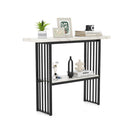 Faux Marble Sofa Table With Tabletop For Living Room Multicolour
