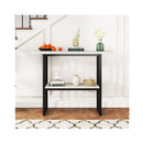 Faux Marble Sofa Table With Tabletop For Living Room Multicolour