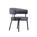 Femme Breakout Or Dining Chair French Navy PU Leather