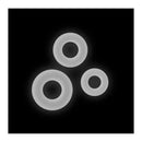 Firefly 3Pc Bubble Rings Glow In Dark Cock Rings Set Of 3 Sizes White