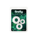 Firefly 3Pc Bubble Rings Glow In Dark Cock Rings Set Of 3 Sizes White
