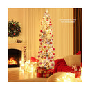 Flocked Xmas Tree With 373 Branch Tips For Decoration